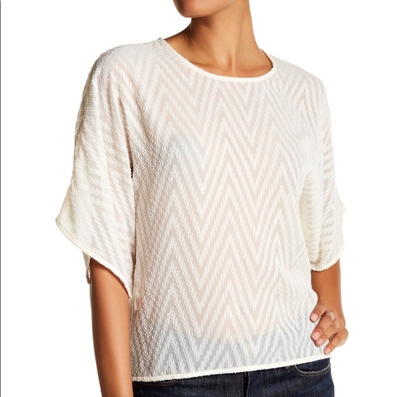 IRO Tops - IRO Azade Chevron Sheer Blouse